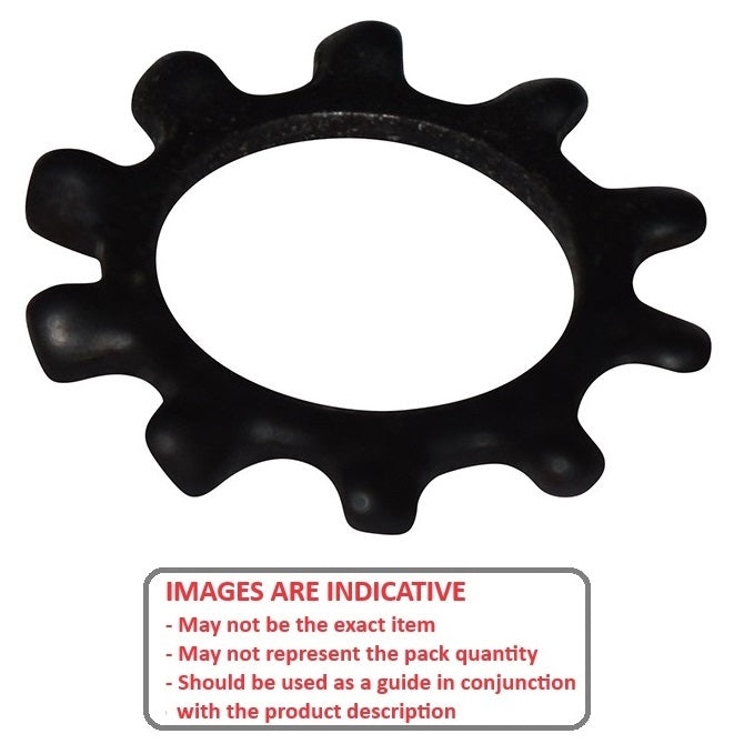 1039074 | W0020-LE-005-003-C (10 Pcs) --- Lock Washers - 2x4.5x0.3 mm External Tooth Washer