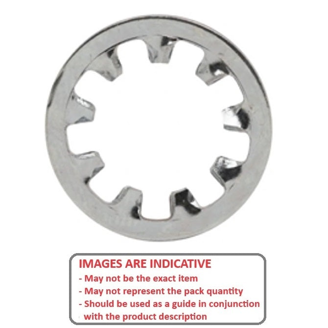 1039076 | W0020-LI-005-003-S4 (50 Pcs) --- Lock Washers - 2x4.5x0.3 mm Internal Tooth Washer