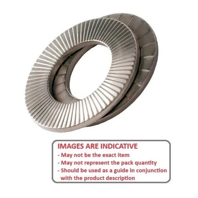 1049352 | W0035-LK-008-022-LR-S6 (200 Pcs) --- LockRite Washers - 3.5x7.6 - Per Pair - 2.2 316 Stainless Steel - Stainless Steel 316 Similar to A4, 18-10 Washer