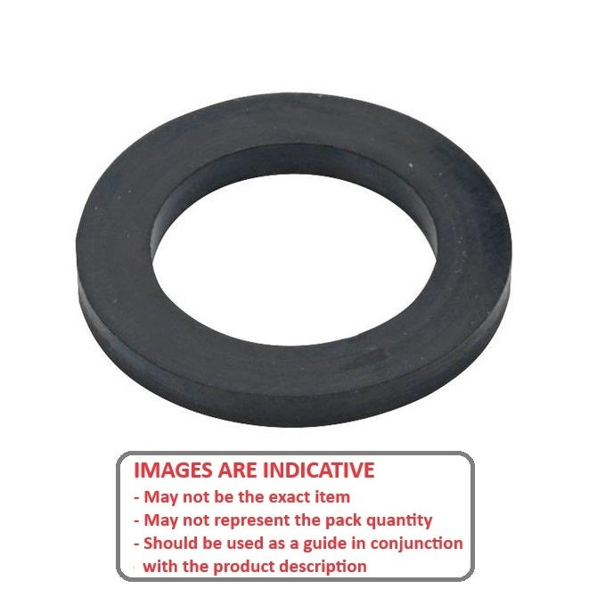 1080757 | W0080-F-019-032-N70 (10 Pcs) --- Flat Washers - 8x19x3.2 mm Commercial - Buna N Washer