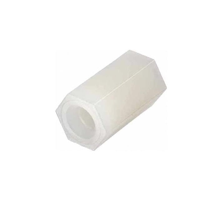 Threaded Spacers - M3 -3x0.5mm- 12x6 mm - Nylon Polyamide 6/6