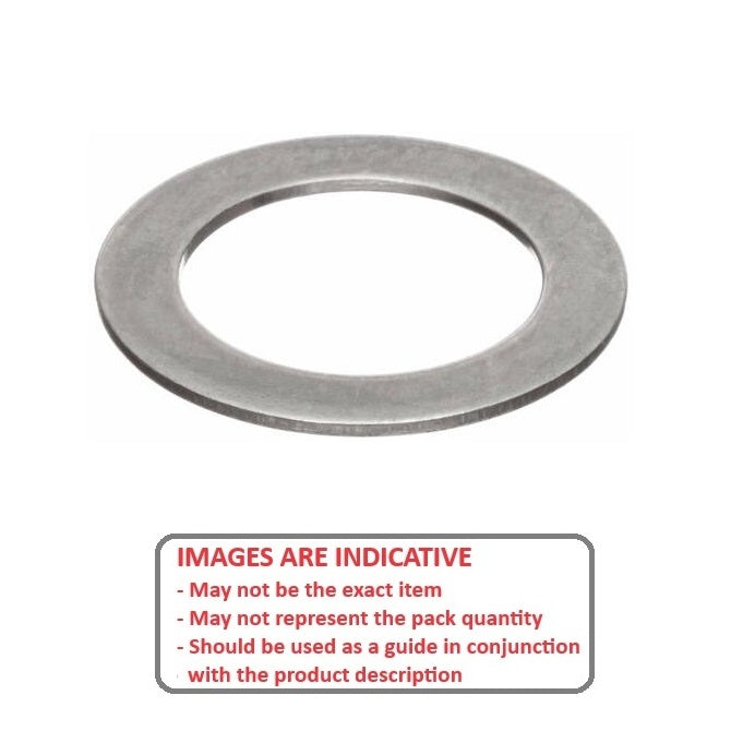 1107637 | W0150-FP-021-0100-CL (20 Pcs) --- Flat Washers - 15x21x1 mm Precision Shim - Carbon Spring Steel Self Finish Washer