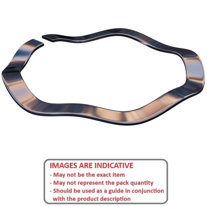 1113003 | W0160-T-022-028-W3S-C --- Spring Washers - 16x22x2.8 mm 3 Wave - Carbon Spring Steel Self Finish Washer