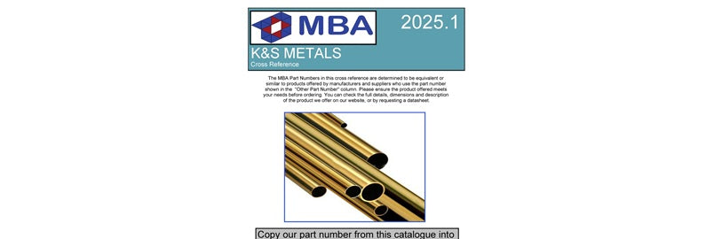 Free Cross Reference for K&S Metals