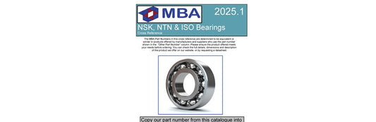 Free Cross Reference for NSK, NTN & ISO Ball Bearings