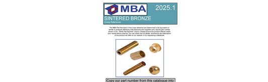 Free Cross Reference for Sintered Bronze Bushes