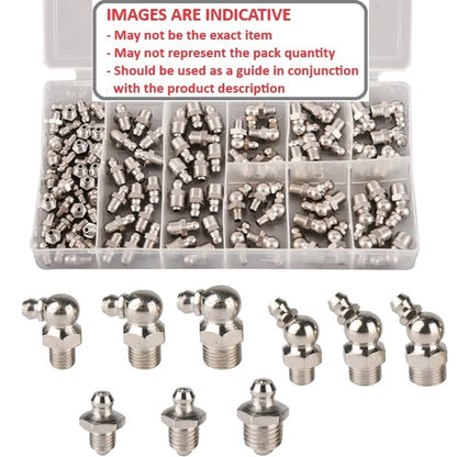 1104248 | AST-GRE-BS-0100 --- Small Parts Assortment Kits - Selection Grease Nipples 100 - BSP - Steel
