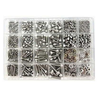 1063726 | AST-CAP-MS-880 --- Small Parts Assortment Kits - Selection Screws 880 - Metric Cap Screws, Washers and Nuts - Stainless Steel 304 Similar to A2, 18-8 HRB80