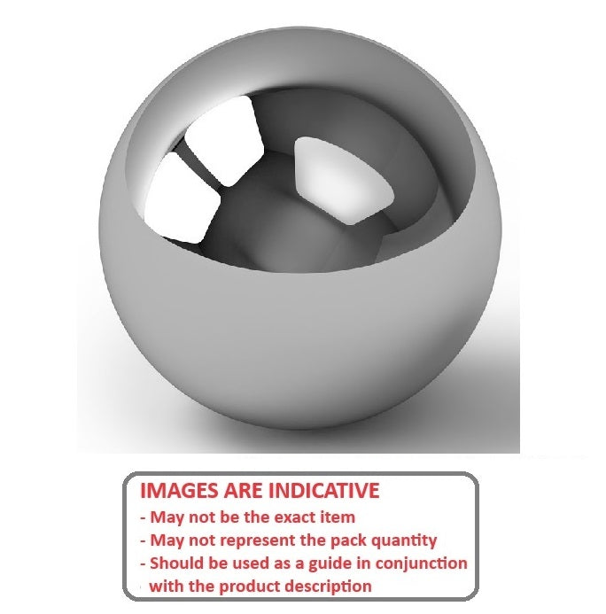 1093536 | BL-01000-S6-G200 (PK-20) --- Metallic Balls - 10 mm 316 Stainless - ISO 3290 Grade 200 Ball