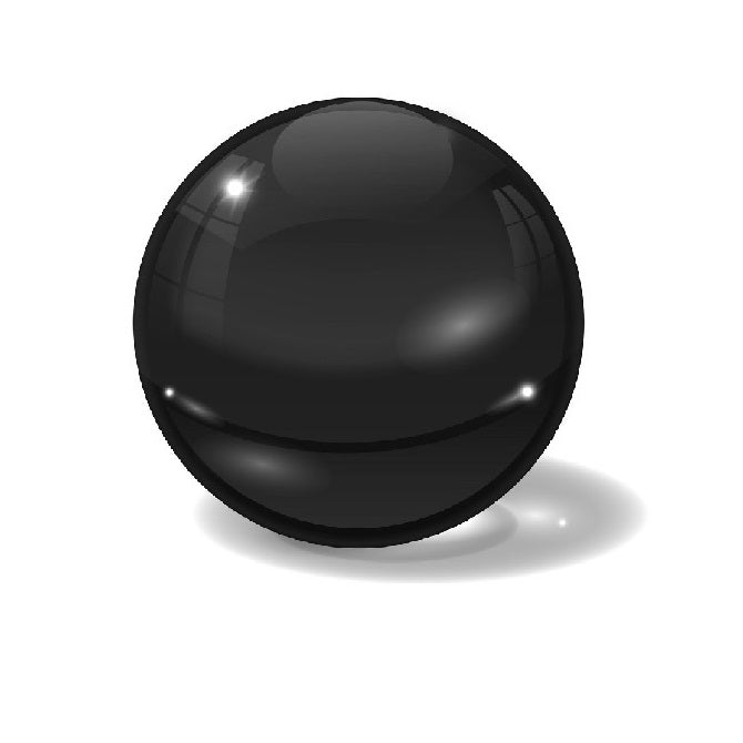 Glass Balls - 6.35 mm Black Glass - AFBMA Grade 25 Fused Silica Ball