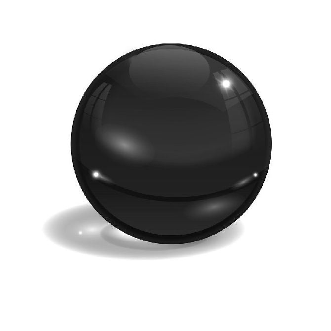 1058084 | BL-00476-BG-G25 (PK-5) --- Glass Balls - 4.763 mm Black Glass - AFBMA Grade 25 Fused Silica Ball