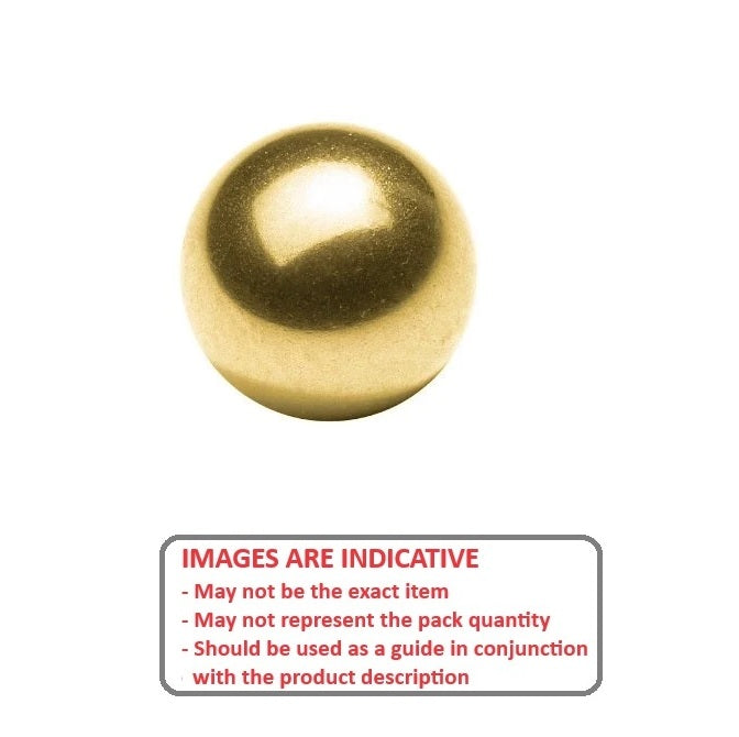 1074207 | BL-00635-BR-G500 (PK-10) --- Metallic Balls - 6.35 mm Brass - AFBMA Grade 500 Ball