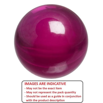 1059735 | BL-00500-RY-G25 (5 Pcs) --- Ceramic Balls - 5 mm Synthetic Ruby - AFBMA Grade  25