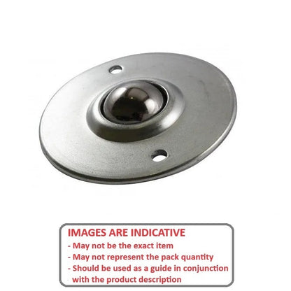 1162812 | BTU0060-010-F-SS-SL --- Flange Mount Ball Transfer Units - 54 kg - 12x46.5 mm Standard - Stainless Steel AISI 420C Rc 46-52