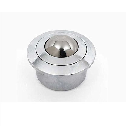 Flange Mount Ball Transfer Units - 180 kg - 9.8x36 mm - Chrome hardened and Zinc Plated Mild Steel