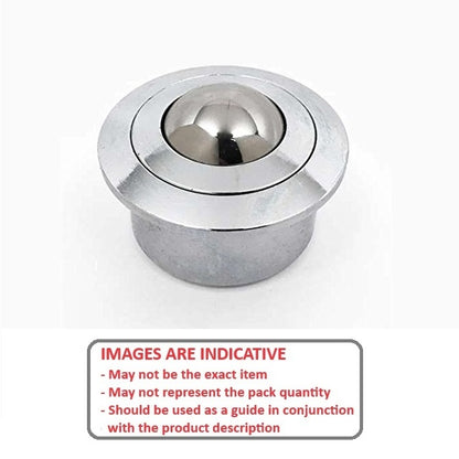 1191116 | BTU0120-010-F-SS-HD --- Flange Mount Ball Transfer Units - 120 kg - 9.8x36 mm Heavy Duty - Stainless Steel AISI 420C and 303 Grades