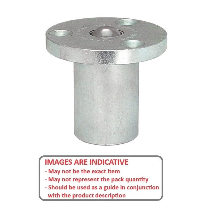 1088910 | BTU0010-004-F-Z-SL-FH --- Spring Loaded Ball Transfer Units - 10 kg - 3.5x36.5 mm Flanged - Steel Zinc Plated