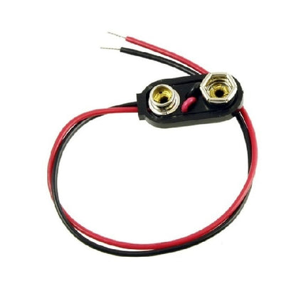 1000093 | BAT-HOL-9V-WSQ (2 Pcs) --- Holders Battery Accessories -  9V Snap On 9V Battery   - Plastic