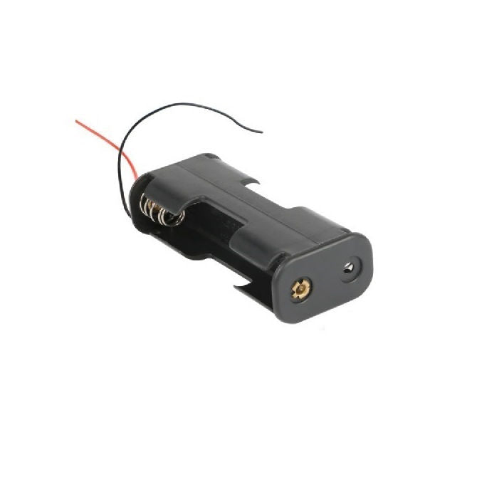 1000021 | BAT-HOL-AA-02-B (10 Pcs) --- Holders Battery Accessories - AA Battery Holder 2 x AA Side by Side - 56 x 25 x 16 - Acetal