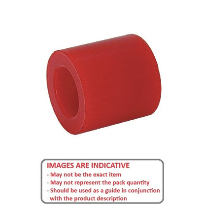 1118958 | AU-970RS (8 Pcs) --- Cylindrical Counterbored Bumpers - 19.05x19.05x6.35 mm - Polyurethane 95A Bumper