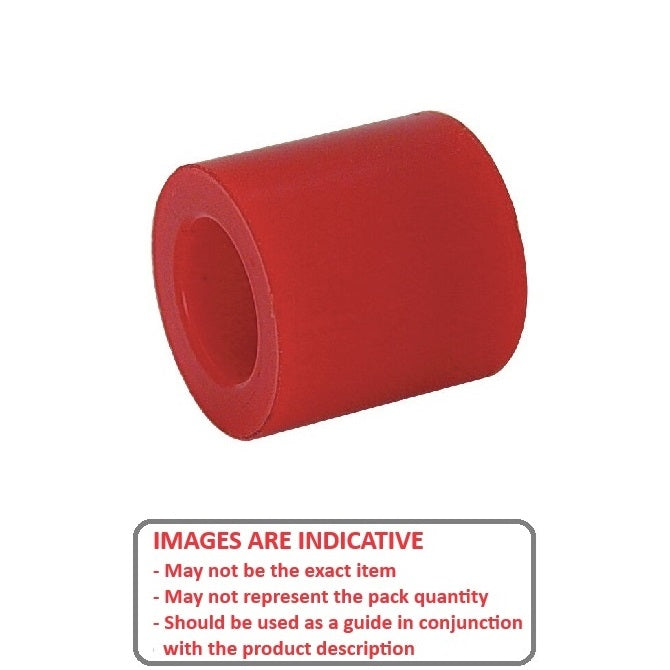 1133358 | AU-971RS (7 Pcs) --- Cylindrical Counterbored Bumpers - 25.4x25.4x6.35 mm  - Polyurethane 95A