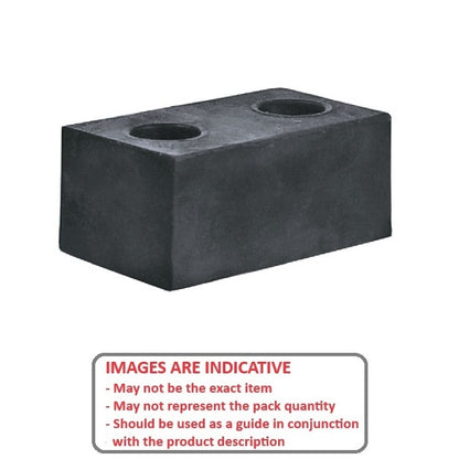 1155197 | FRB-52RS --- Square and Rectangular Bumpers - 44.45x25.4x19.05 mm Steel Plated - Neoprene Rubber Bumper
