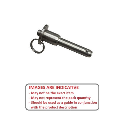 1072823 | BLP-064-0381-BT-S17 --- Ball Lock Pins - 6.35x38.1 mm - 17-4 PH Stainless / Aluminium Handle Button Handle Pin