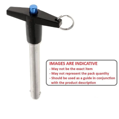 1143058 | BLP-254-0508-TI-S17 (Each) --- Ball Lock Pins - 25.4x50.8 mm - 17-4 PH Stainless No Shoulder Pin