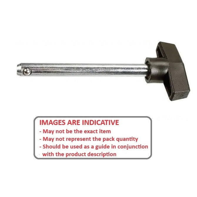 1072830 | BLP-064-0381-T-PC (25 Pcs) --- Ball Lock Pins - 6.35x38.1 mm - Carbon Steel No Shoulder Pin