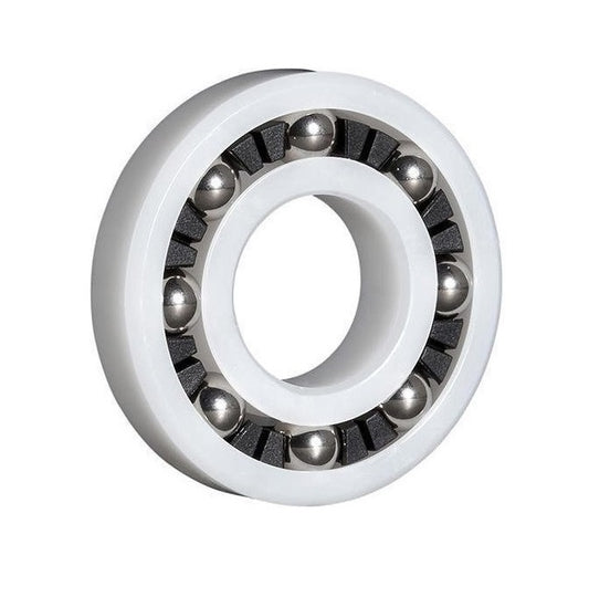 Plastic Bearings - 8x19x6 mm - Acetal with Stainless 316 Balls