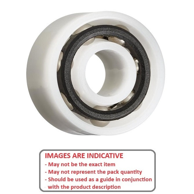 1091756 | P-5200-AS6 --- Plastic Bearings - 10x30x14.3 mm - Acetal with Stainless 316 Balls Bearing