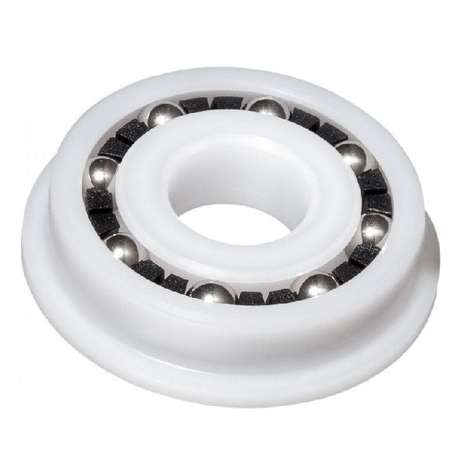 1119977 | P-FR12A-AS6 --- Plastic Bearings - 19.05x41.275x11.112 mm / 44.45 mm  - Acetal with Stainless 316 Balls