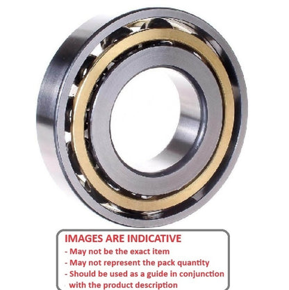1115539 | 7303B --- Angular Contact Bearings - 17x47x14 mm Single Row Ball - Chrome Steel SAE 52100 Bearing