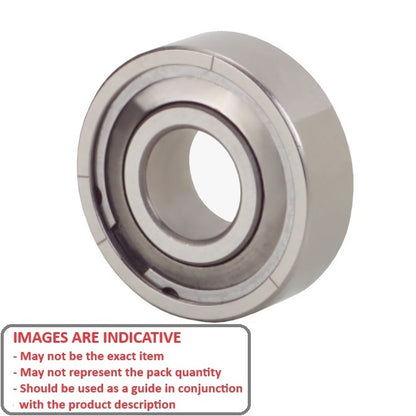 1037115 | SR1B-FF-MC34-GR7-R-L23 (40 Pcs) --- Single Row Ball Bearings - 1.397x4.763x2.779 mm Unflanged - Stainless Steel AISI 440C - Ribbon Retainer Low Torque Bearing