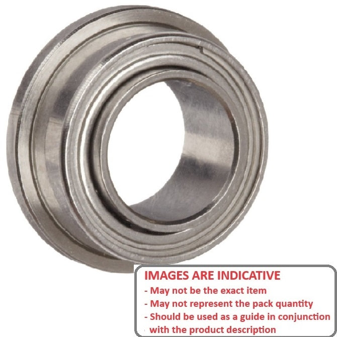 1071442 | SFWR188A-ZZS-MC34-U3-G5 --- Single Row Ball Bearings - 6.35x12.7x4.762 mm / 5.558 mm Flanged - Stainless Steel AISI 440C