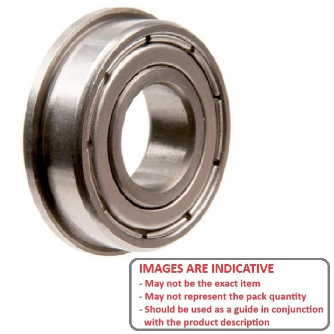 1124011 | SF6804-ZZ-ECO (PK-10) --- Single Row Ball Bearings - 20x32x7 mm Flanged - Stainless Steel AISI 440C Bearing