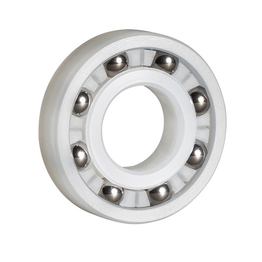Plastic Bearings - 12.7x34.925x11.112 mm - PVDF with Stainless Steel 316 Balls