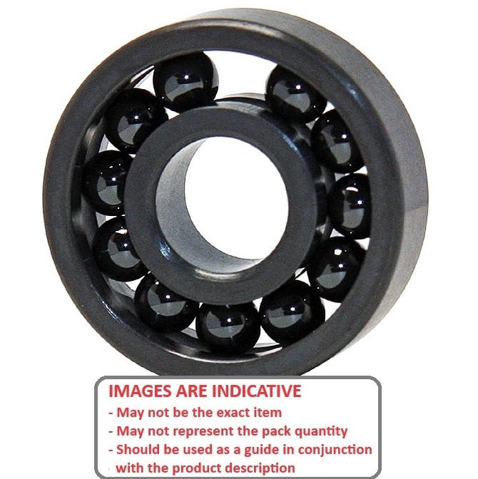 1109218 | CSN-6202-FC-C3-DRY (PK-10) --- Single Row Ball Bearings - 15x35x11 mm Unflanged - Ceramic Silicon Nitride - PTFE Cage - PTFE Seals Bearing