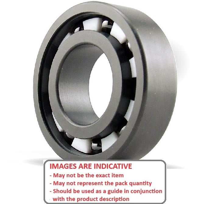 1044672 | CSN-683A-MC34-PK-DRY (10 Pcs) --- Single Row Ball Bearings - 3x7x3 mm Unflanged - Ceramic Silicon Nitride - PEEK Cage