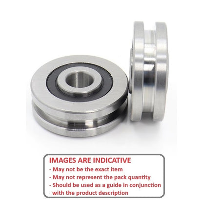 1052978 | S624A-ZZ-SQP --- Grooved OD Bearings - 4x13x4 mm Square Groove - Stainless Steel AISI 440C Bearing