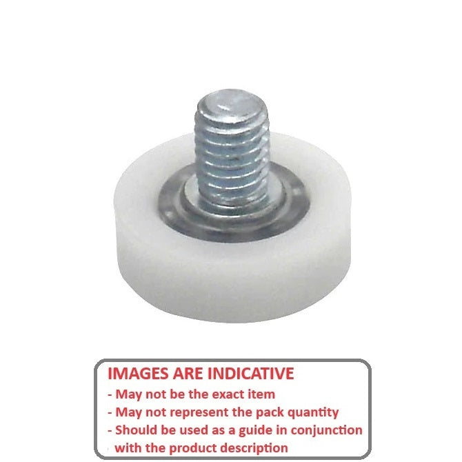 1067378 | TOK-DR-22-B05 --- Special Type Bearings - M6x1 - 8mm Long - Thread 22x7 mm - Acetal Bearing