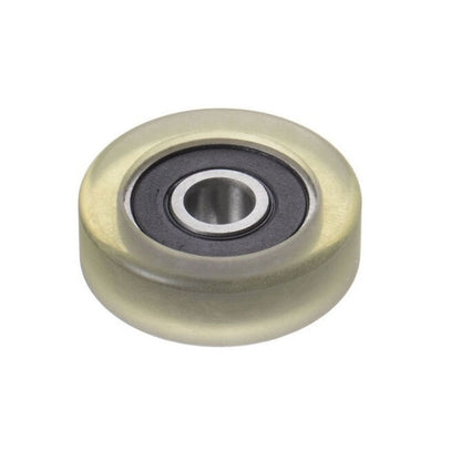 1106690 | PR-0150-050-ZZ-ET-90 (20 Pcs) --- Pressure Roller with Bearing Rollers - 15x5x5 mm Urethane OD - Stainless Steel AISI 440C