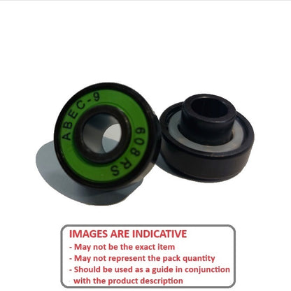 1081103 | W608-1-TW-RG-ECO --- Single Row Ball Bearings - 8x22x7 mm Unflanged - Chrome Steel SAE 52100 - Nylon Cage