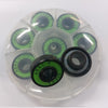 Skate Board and Skating Bearings -  For general skating Extended inner ring one side - SET OF 8 Bearings - 8x22x7 inner width 12.5 -  - Chrome Steel / Nylon Cage