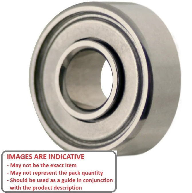 1058484 | SWR156A-ZZS-ECO (Each) --- Single Row Ball Bearings - 4.763x7.938x3.175 mm / 3.969 mm Unflanged - Stainless Steel AISI 440C Bearing