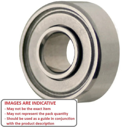 1058484 | SWR156A-ZZS-ECO (Each) --- Single Row Ball Bearings - 4.763x7.938x3.175 mm / 3.969 mm Unflanged - Stainless Steel AISI 440C Bearing