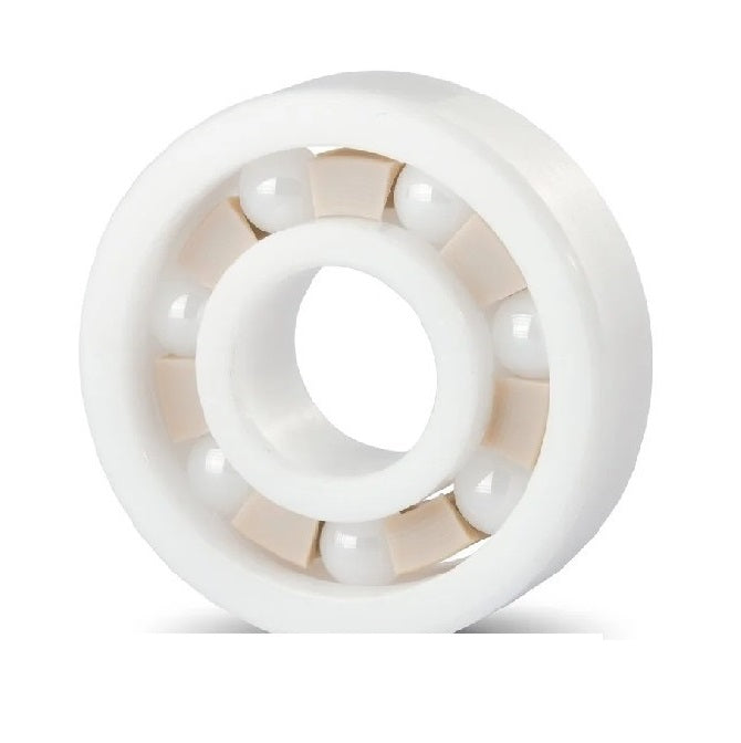 Single Row Ball Bearings - 12x32x10 mm Unflanged - Ceramic Zirconia - PTFE Cage - Open Bearing
