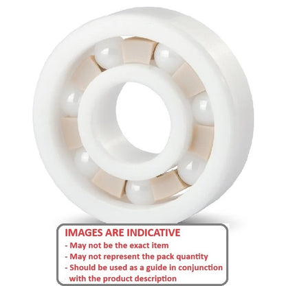 1081067 | CZR-608-MC34-FC-DRY (10 Pcs) --- Single Row Ball Bearings - 8x22x7 mm Unflanged - Ceramic Zirconia - Full Complement Bearing