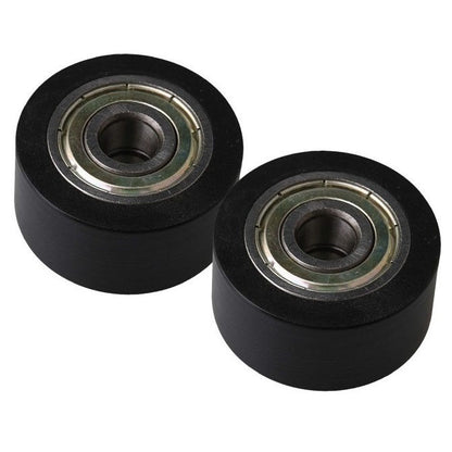1138800 | NR-0300-060-180-B-ZZ (2 Pcs) --- Idler with Bearing Rollers - 30x6x18 mm - Nylon Covered Chrome Steel Roller