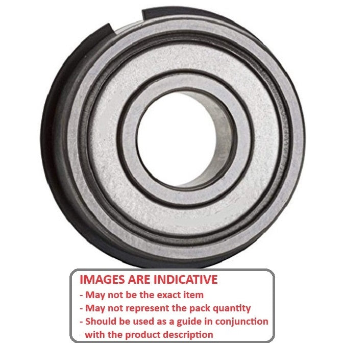 1131716 | 6805-ZZ-NR-ECO (5 Pcs) --- Single Row Ball Bearings - 25x37x7 mm with Snap Ring - Chrome Steel SAE 52100
